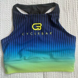 CycleBar Vibrant Blue and Green Sports Bra